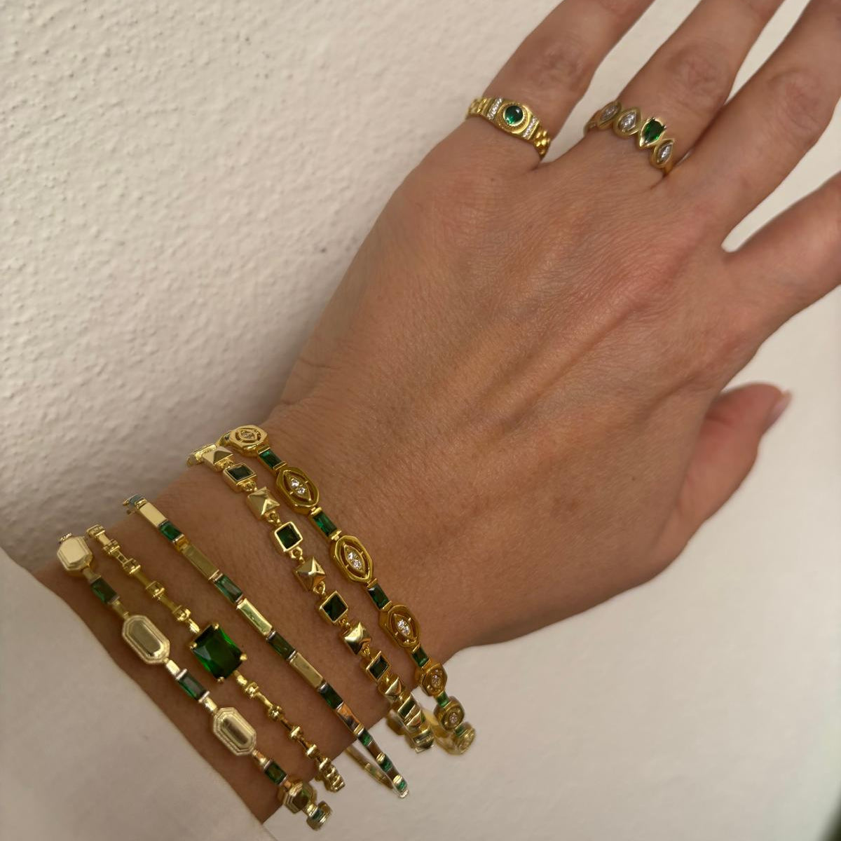 Retro Baget Taş Bileklik