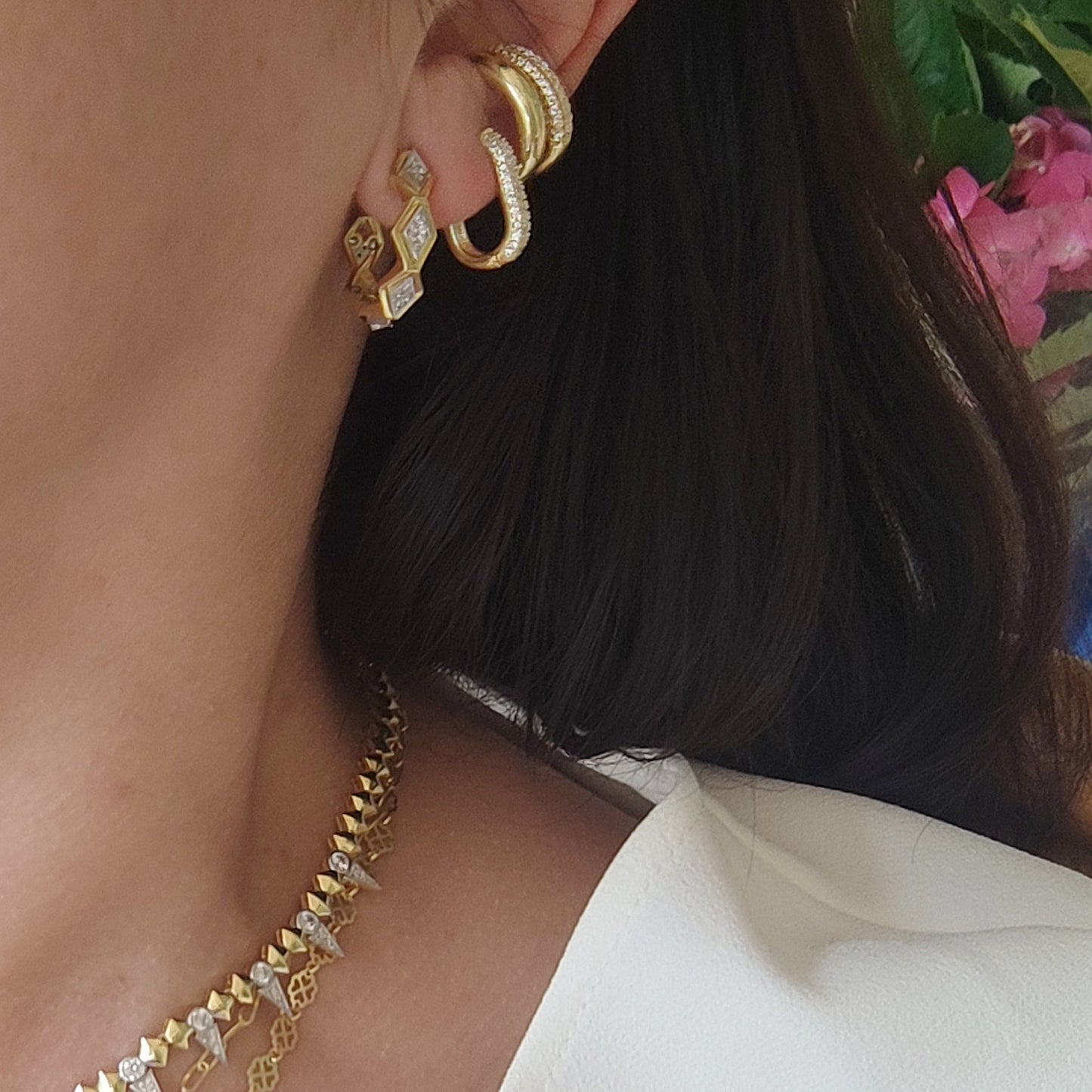 Dörtgen Çerçeveli Küpe