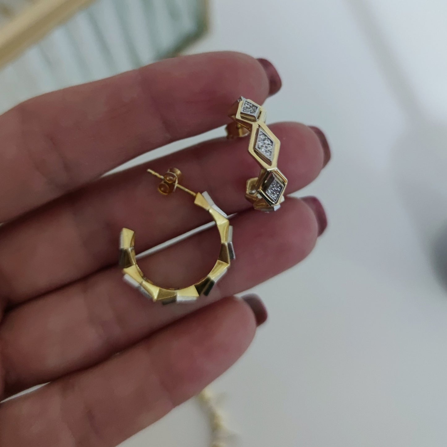 Dörtgen Çerçeveli Küpe