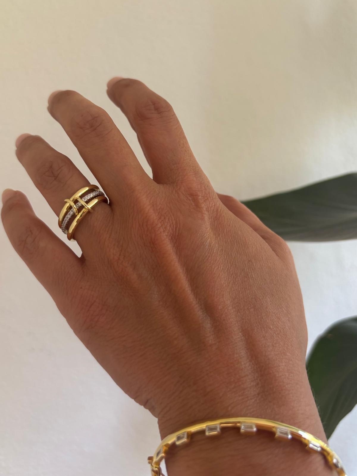 Trent Yüzük (Üçlü) Çift renkli tamtur