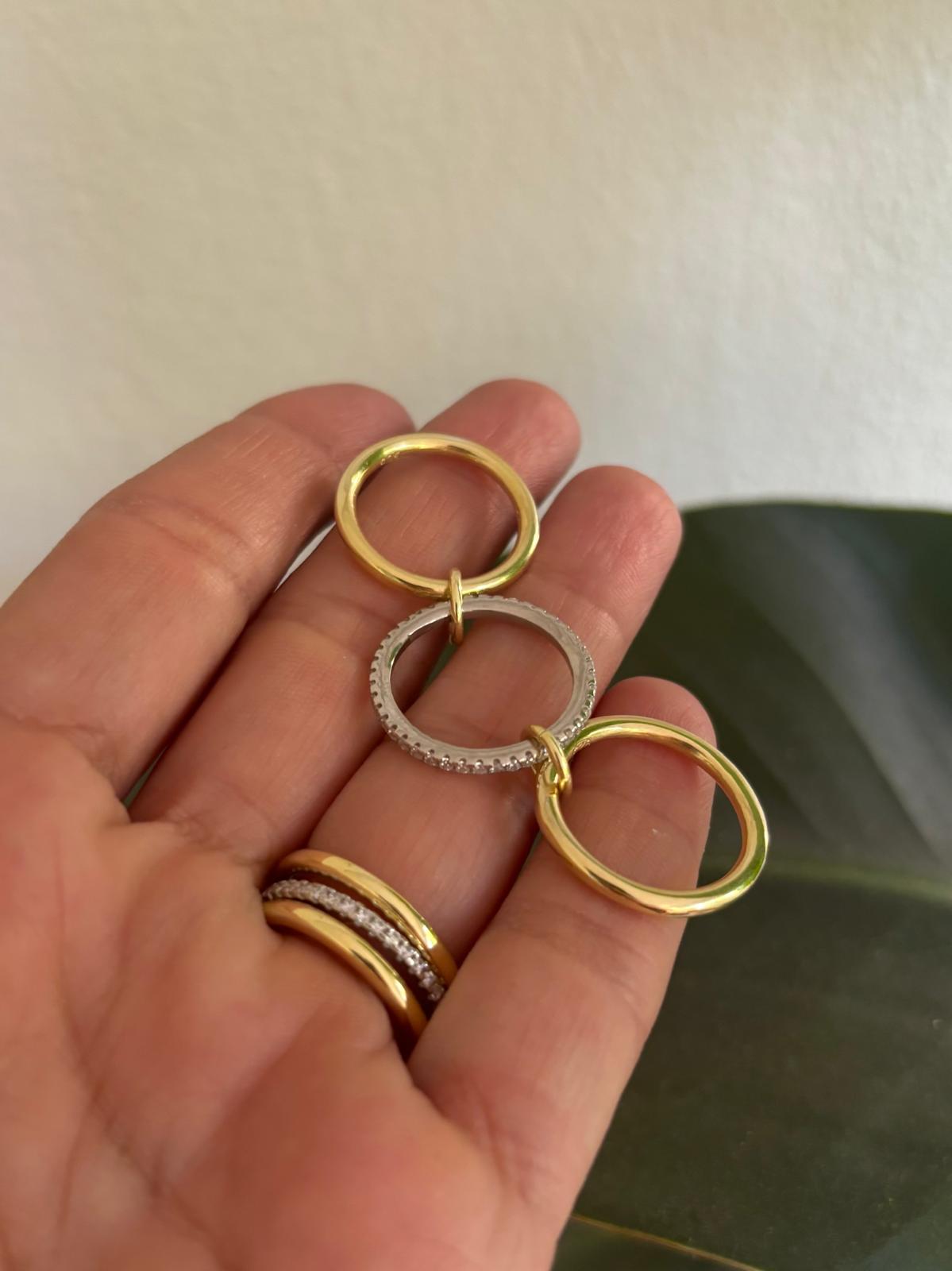 Trent Yüzük (Üçlü) Çift renkli tamtur